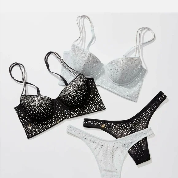 Victoria's Secret Black Fantasy Bra with Swarovski Crystals Limited Edition - Picture 5 of 7